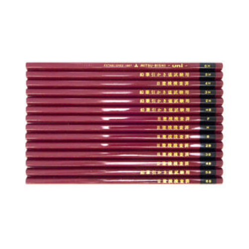 日本三菱 uni｜JIS 規格測試鉛筆 (6H～6B)